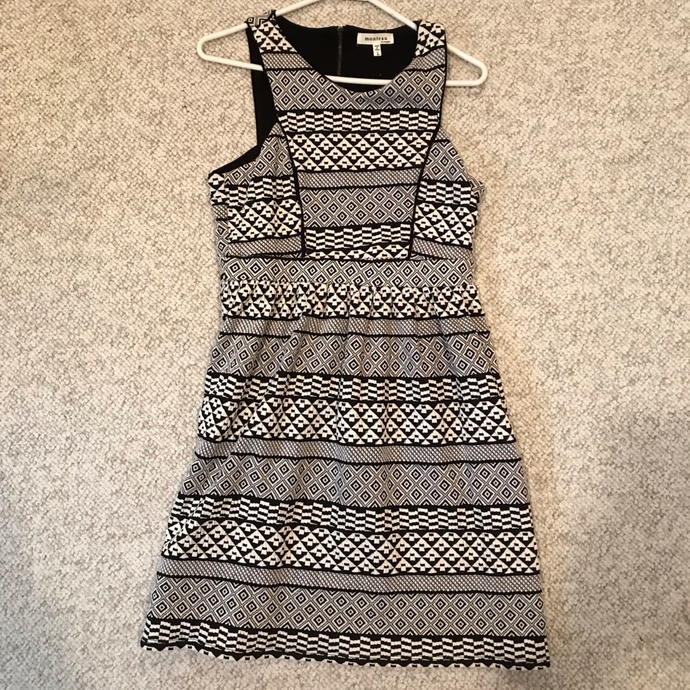 Black and White Patterned Dress